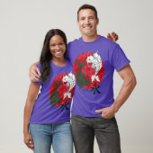 Japanse kunst Koi Fish Black White Koi Japans T-shirt (Unisex)