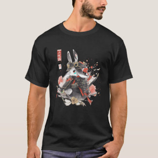 Japanse kunst konijn ninja ukiyo e anime stijl sam t-shirt