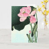  Japanse kunst: Lotus Flower Kaart (Gele Bloem)