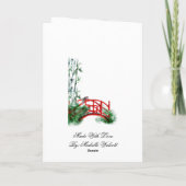 Japanse kunst met sol bedankkaart (Achterkant)