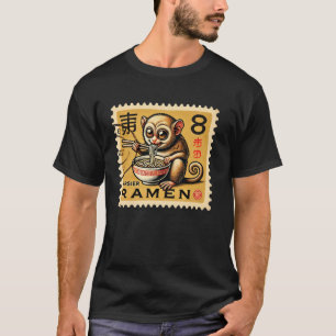 Japanse Kunst Noedels Postzegel Wilde dieren Tarsi T-shirt