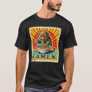 Japanse Kunst Noedels Postzegel Wilde dieren Tarsi T-shirt
