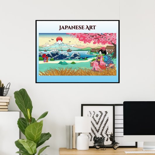 Japanse kunst poster (Thuiskantoor)