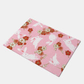 Japanse kunst: Roze Sakura & Rabbits Doormat Deurmat (Schuin)