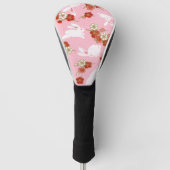 Japanse kunst: Roze Sakuras en konijnen Golfheadcover (Voorkant)