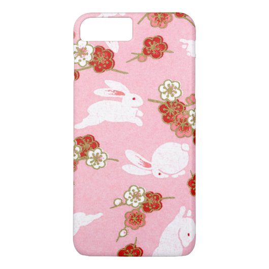 Japanse Kunst: Roze Sakura's & Konijnen iPhone 7 P Case-Mate iPhone Case (Achterkant)