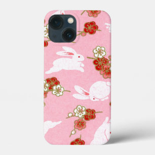 Japanse kunst Roze Sakuras & Rabbits Case-Mate iPhone Case