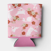 Japanse kunst: Roze Sakuras & Rabbits Koelbox Blikjeskoeler (Voorkant)