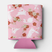 Japanse kunst: Roze Sakuras & Rabbits Koelbox Blikjeskoeler (Achterkant)
