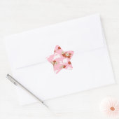 Japanse kunst: Roze Sakuras & Rabbits Ster Sticker (Envelop)