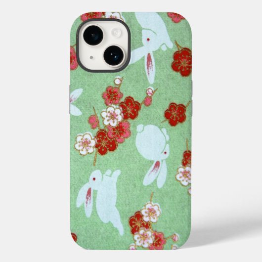 Japanse kunst - Sakuras en Rabbits iPhone 14 Hoesj Case-Mate iPhone Case (Achterkant)