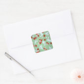 Japanse kunst - Sakuras en Rabbits Square Stickers (Envelop)