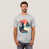 Japanse Kunst – Samurai in de Tuin T-shirt (Voorkant volledig)