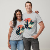 Japanse Kunst – Samurai in de Tuin T-shirt (Unisex)