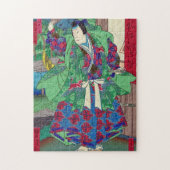 Japanse kunst - Samurai in het Show van Kabuki Legpuzzel (Verticaal)