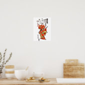  Japanse kunst - Samurai Poster (Keuken)
