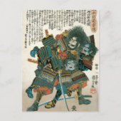  Japanse Kunst Samurai Warrier in strijd Briefkaart (Voorkant)
