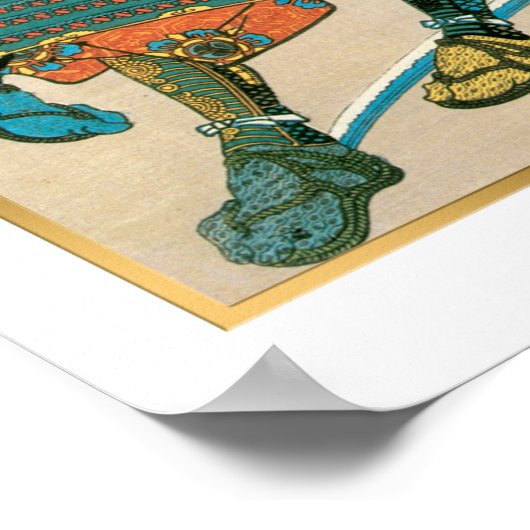 Japanse Kunst Samurai Warrior in strijd Poster (Hoek)