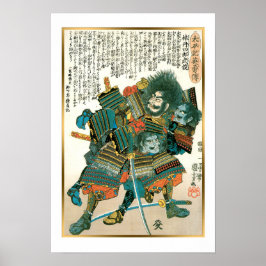 Japanse Kunst Samurai Warrior in strijd Poster