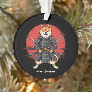Japanse kunst Shiba Inu Samurai Graphic Design Ornament