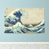 Japanse kunst, The Great Wave by Hokusai Canvas Afdruk (Insitu (Houten vloer))