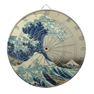 Japanse kunst, The Great Wave by Hokusai Dartbord