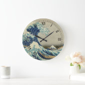 Japanse kunst, The Great Wave by Hokusai Grote Klok (Huis)