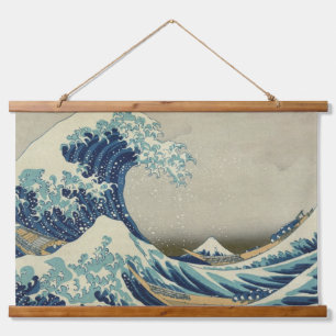  Japanse kunst, The Great Wave by Hokusai Hangend Wandkleed