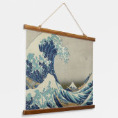  Japanse kunst, The Great Wave by Hokusai Hangend Wandkleed (Gebogen)