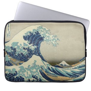  Japanse kunst, The Great Wave by Hokusai Laptop Sleeve