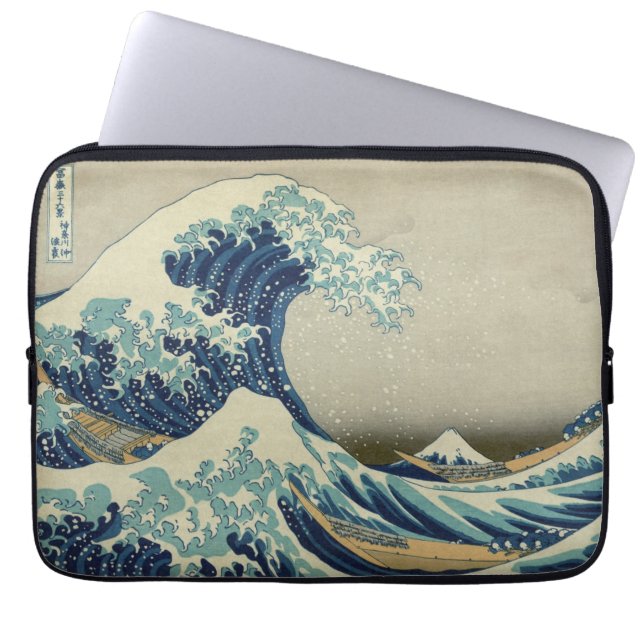  Japanse kunst, The Great Wave by Hokusai Laptop Sleeve (Voorkant)