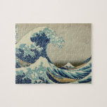 Japanse kunst, The Great Wave by Hokusai Legpuzzel<br><div class="desc">36 Uitzicht Fuji: The Great Wave Off the Coast of Kanagawa by Katsushika Hokusai from the Edo period, c. 1830. Aziatische fijne kunstnautische illustratie met een zeeseizoen van enorme vloedgolven met boten van mensen en de berg Fuji op afstand. Hoewel verondersteld om een getijdengolf te zijn, is het waarschijnlijker een...</div>
