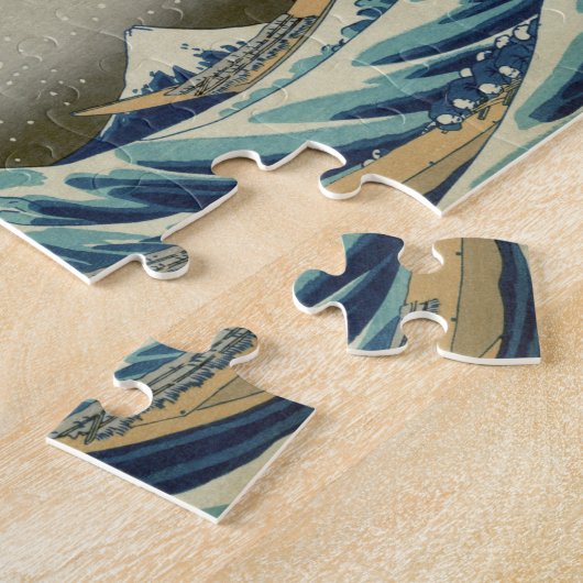  Japanse kunst, The Great Wave by Hokusai Legpuzzel (Zijkant)