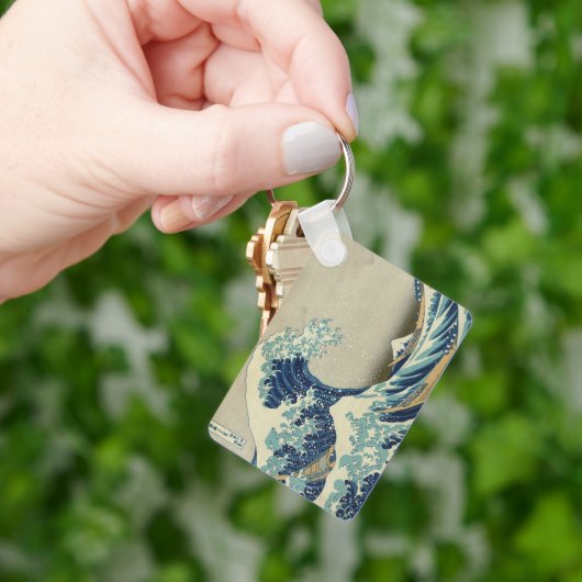 Japanse kunst, The Great Wave by Hokusai Sleutelhanger (Hand)