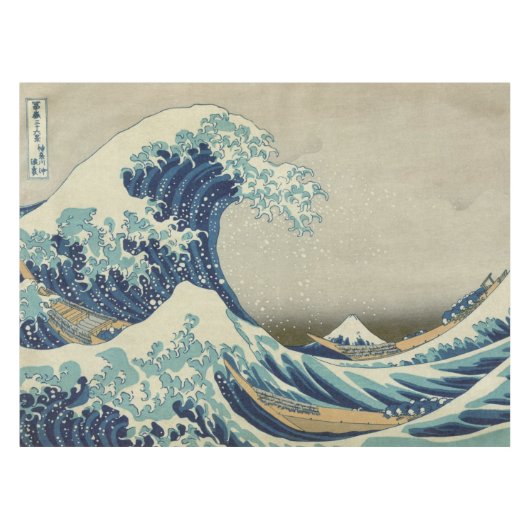  Japanse kunst, The Great Wave by Hokusai Tafelkleed (Voorkant (Horizontaal))