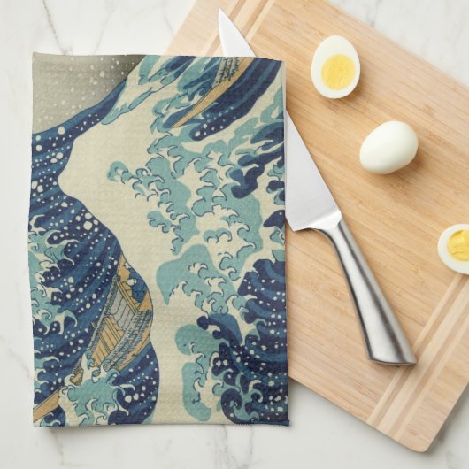  Japanse kunst, The Great Wave by Hokusai Theedoek (Quarter Fold)