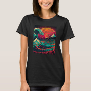 Japanse kunst ukiyo-e-stijl Retrogolf geweldige go T-shirt