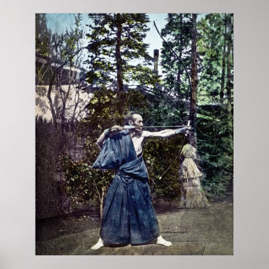 Japanse kunst van Archery Samurai  弓 術 Poster (Voorkant)