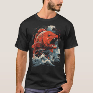 Japanse kunst vecht tegen de gigantische karpervis t-shirt