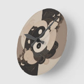 Japanse Kunst Yin Yang Ronde Klok (Hoek)