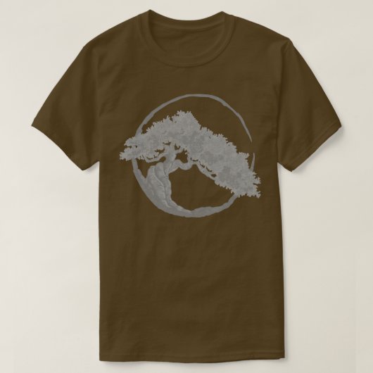 Japanse Kunst Zen Tree Bonsai T-shirt (Design voorkant)