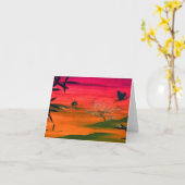 JAPANSE KUNST ZONSONDERGANG DANK U KAART (Gele Bloem)