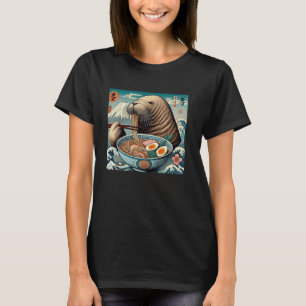 Japanse Kunst Zonsondergang Mt. Fuji Wilde dieren T-shirt