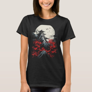 Japanse kunstberg Fuji Japan houdt van Sakura Blos T-shirt
