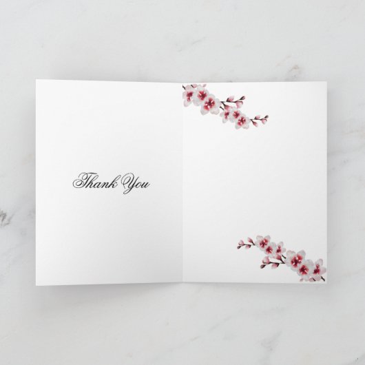 Japanse kunstdroom bedankkaart (Binnen)