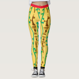 JAPANSE KUNSTENAAR KORIN BEDrukte BROEKEN GEEL Leggings