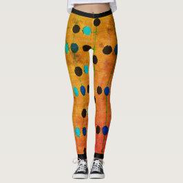JAPANSE KUNSTENAAR KORIN PATROON GEDRUKTE LEGGINGS