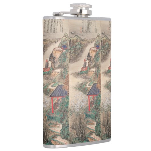 Japanse kunstfles heupfles (Rechts)