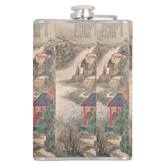 Japanse kunstfles heupfles (Achterkant)