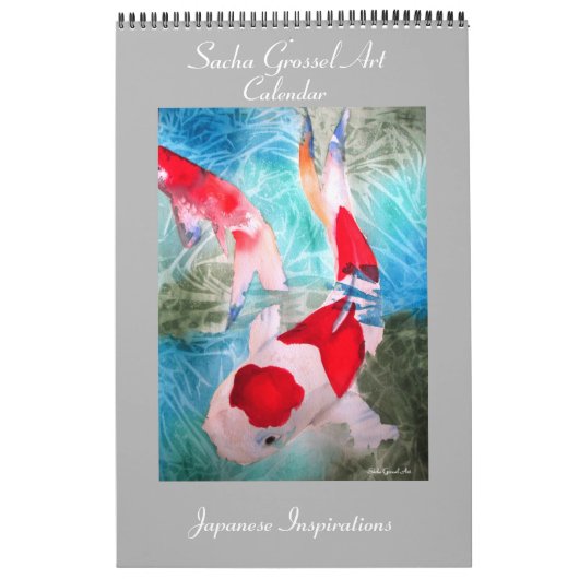 Japanse kunstkalender door Sacha Grossel Kalender (Hoes)